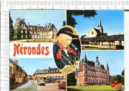 NERONDES  -  5 Vues  : Château De Fontenay, Vieux Berrichon, Eglise, Place De La Mairie, Château De Laverdines - Nérondes