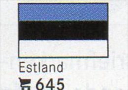 Set 6 Flaggen Estland In Farbe 4€ Zur Kennzeichnung Von Büchern, Alben Und Sammlungen Firma LINDNER #645 Flags Of EESTI - Langues Slaves