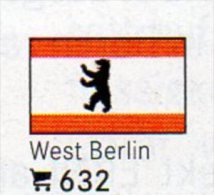 Set 6 Flaggen Berlin In Farbe 7€ Zur Kennzeichnung An Bücher,Alben+Sammlung LINDNER #632 In Deutschland Flags Of Germany - Altri & Non Classificati
