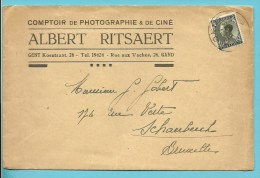 401 Op Brief Met Stempel GENT Met Hoofding COMPTOIR DE PHOTOGRAPHIE & CINE / ALBERT RITSAERT - 1934-1935 Leopold III