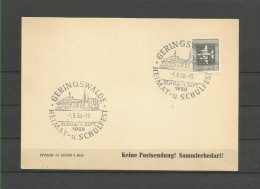 TOP!! DDR * GERINGSWALDE * HEIMAT UND SCHULFEST * 1958 **!! - Macchine Per Obliterare (EMA)