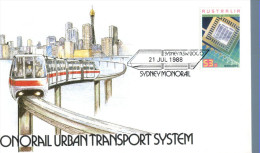 (111) Australia FDC Cover - Sydney Monorail Transport - Covers & Documents