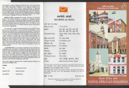 INDIA, 2010, Postal Heritage Buildings, Folder, Brochure - Covers & Documents