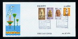 EGYPT / 2013 / THE REGULAR SET FDC / THUTMOSE III / SENUSRET I / RAMESSES II / AKHENATEN / EGYPTOLOGY / ARCHEOLOGY - Covers & Documents