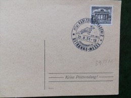 39/814   CP  1951  OBL - Storia Postale