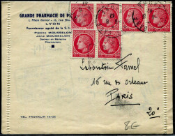 FRANCE - CÉRÈS DE MAZELIN - N° 676 (6) / LETTRE DE LYON LE 6/8/1947, POUR PARIS - TB - 1945-47 Ceres De Mazelin