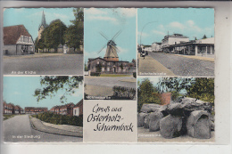 2860 OSTERHOLZ - SCHARMBECK, Gruss Aus... Windmühle, Hünengrab (Menhir), Bahnhofstrasse...1964 - Osterholz-Schambeck