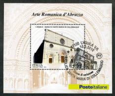 2010 Foglietto "Arte Romanica D'Abruzzo" Con Annullo Ufficiale F.D.C. - Blocs-feuillets