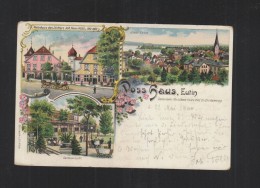 Litho-AK Eutin 3 Ansichten 1900 - Eutin