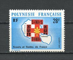 POLYNESIE 1971 N° 91  Neuf * = MH Infime Trace De Charnière Cote 16,20 € Superbe Scouts Scoutisme - Ongebruikt