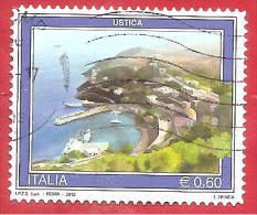 ITALIA REPUBBLICA USATO - 2012 - Turismo - Ustica - € 0,60 - S. 3334 - 2011-20: Afgestempeld