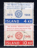 IS Island 1966 Mi 406-07 Literaturgesellschaft - Used Stamps