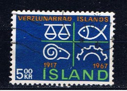 IS Island 1967 Mi 412 Handelskammer - Gebraucht