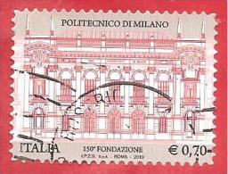 ITALIA REPUBBLICA USATO - 2013 - Politecnico Di Milano - € 0,70 - S. 3389 - 2011-20: Gebraucht