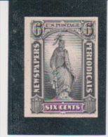 US United States Scott # PR-12P4 On Card Newspapers Periodicals MH  Catalogue $12.00 - Ensayos, Reimpresiones & Espécimenes