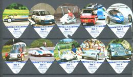 515 - Tour De Sol (Automobiles) - Serie Complete De 10 Opercules Suisse Toni - Milk Tops (Milk Lids)