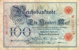 Deutschland, Germany - 100 Mark, Reichsbanknote, Ro. 20,  ( Serie V/B  ) VF, 1903 ! - 100 Mark