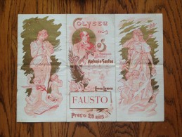 FAUSTO Opéra Gounod - Epoque Lyrique 1903 - Coliseu Dos Recreios - Lisbonne - Portugal - Manifesti & Poster