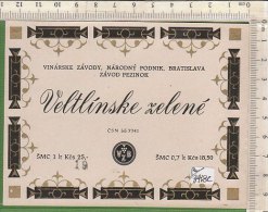 PO3418C# ETICHETTA VINO VELTLINSKE ZELENE' - ZAVOD PEZINOK BRATISLAVA - Vino Bianco