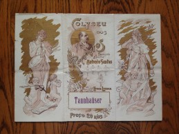 TANNHAUSER Opéra Richard Wagner - Epoque Lyrique 1903 - Coliseu Dos Recreios - Lisbonne - Portugal - Manifesti & Poster