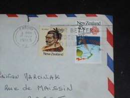 LETTRE NOUVELLE ZELANDE NEW ZEALAND AVEC YT 782 ET 835 - MAORI TE HAU - TELECOMMUNICATIONS SATELLITE INTELSAT IV - - Cartas & Documentos