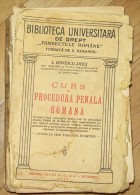 CURS DE PROCEDURA PENALA ROMANA,I.IONESCU DOLJ-1937 PERIOD - Alte Bücher