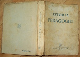 ISTORIA PEDAGOGIEI,1949 PERIOD - Libros Antiguos Y De Colección