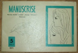 MANUSCRISE,REVISTA ELEVILOR LICEULUI G.CALINESCU-1970 PERIOD - Alte Bücher