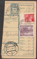 BuM0629 - Böhmen Und Mähren (1940) Benesov U Prahy / Nymburk (Postal Parcel Dispach) Tariff: 50h + 3,20K (cz. Postmark!) - Brieven En Documenten