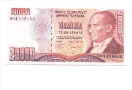 6-192. Billete Turkia P-202. 20.000 Libras 1995 - Turchia