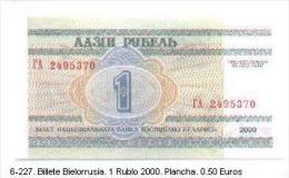 6-227. Billete Bielorusia 1 Rublo Año 2000 - Bielorussia