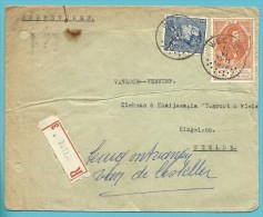 847A+881 (U.P.U.) Op Brief Aangetekend Met Stempel WEELDE, Vero Strookje GEWEIGERD / REFUSE - Lettres & Documents