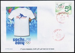 ALGERIE ALGERIA 2013  - FDC - Sotchi Sochi 2014 - Curling - Winter 2014: Sochi