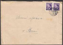 BuM0757 - Böhmen Und Mähren (1945) Ledetz Bei Pilsen - Ledce U Plzne (leter) Tariff: 1,20K (stamp: 2x 60h Adolf Hitler) - Briefe U. Dokumente