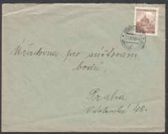 BuM0782 - Böhmen Und Mähren (1940) Münchengratz - Mnichovo Hradiste (letter) Tariff: 1,20K (stamp: City Brno - Church) - Lettres & Documents