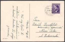 BuM0799 - Böhmen Und Mähren (1945) Neudorf An Der Popelka - Nova Ves Nad Popelkou (postcard) Tariff: 60h - Brieven En Documenten