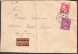 BuM0789 - Böhmen Und Mähren (1944) Nechwalitz - Nechvalice (Ex-letter) Tariff: 5,20K (stamp: Adolf Hitler) - Storia Postale