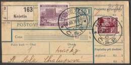 BuM0619 - Böhmen Und Mähren (1939) Kojetin (Postal Parcel Dispach) Tariff: 50h + 3,30K - Briefe U. Dokumente