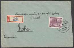 BuM0624 - Böhmen Und Mähren (1939) Caslav (R-letter), Tariff: 3,00K (czech. R-label !) - Storia Postale