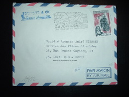 LETTRE PAR AVION POUR LA FRANCE TP ILE BOURBON 15F CFA OBL.MEC. 21-7-1966 SAINT-DENIS - Briefe U. Dokumente