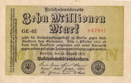 Allemagne - B851 - Billet Uniface - 10 Millionen  Mark  ( Type , Nature, Valeur, état ... Voir Scan) - 10 Millionen Mark