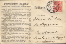 Germany-Personalized Postcard Advertising,private, Circulated In 1916-He Applied A Mark 10 Pf. With Perfin AL - 2/scans - Postes Privées & Locales
