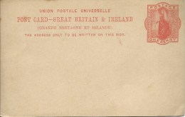 One Penny Post Card Union Postale Universelle Great Britain & Ireland Mint Unused  Front & Back Of Card Shown - Briefe U. Dokumente