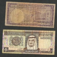 [NC] SAUDI ARABIA - SAUDI ARABIAN MONETARY AGENCY - 1 RIYAL (1968 & 1984) LOT Of 2 BANKNOTES - Arabia Saudita