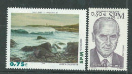 St Pierre Et Miquelon N° 840 / 41  XX Henri Claireaux Et Anse à L'Allumette. Les 2 Valeurs Sans Charnière,TB - Oblitérés