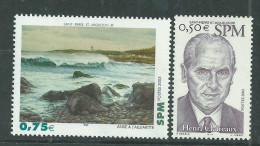 St Pierre Et Miquelon N° 840 / 41  XX Henri Claireaux Et Anse à L'Allumette. Les 2 Valeurs Sans Charnière,TB - Used Stamps