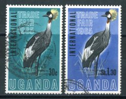 UGANDA 1965 - International Trade Fair 1965 - Birds - 2 Val. Usati / Used (perfetti) Come Da Scansione - Uganda (1962-...)