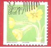 SVEZIA - SVERIGE USATO - 2012 - Fiori - Meadow Flowers - Gullviva - WNS SE035.12 - Gebraucht