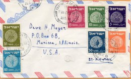 Israel 1953 Cover Mailed To USA - Briefe U. Dokumente