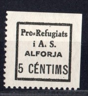 Alforja ( Tarragona ) - Pro Refugiats  - 5 Cts. - Sofima 1  / Edifil 1   Spain  Civil War - Emissions Républicaines